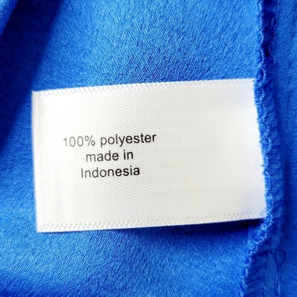 Lane Bryant Blouse Size 28P Blue Sleeveless V Neck High Low Lightweight Pullover - Picture 7 of 11